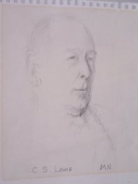 CS Lewis Sketch by Mary Neylon from the Edwin Brown Collection