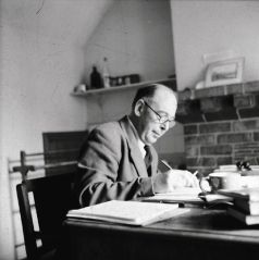 C.S. Lewis at his desk