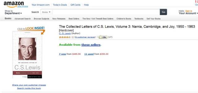 Amazon Letters CS Lewis vol 3