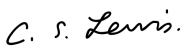 C.S. Lewis signature