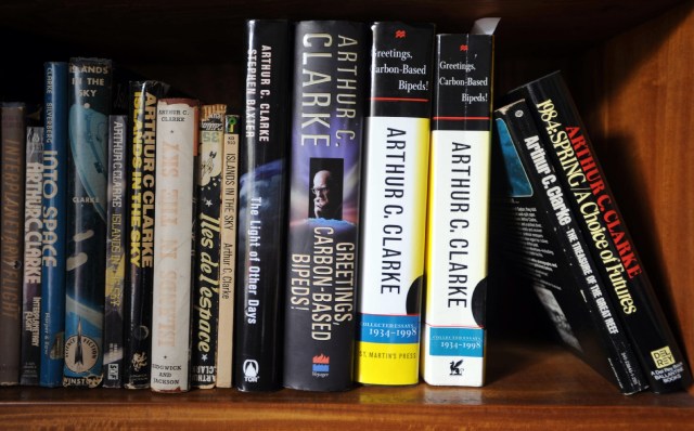 arthur c clarke bookshelf