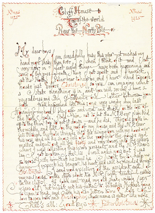 tolkien-original christmas letter