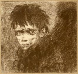 Jo, the Crossing Sweeper from Bleak House (Charles Dickens), by Mervyn Peake Peaks