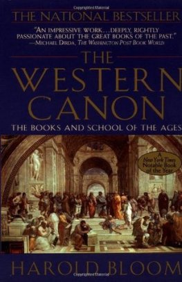Harold Bloom western canon