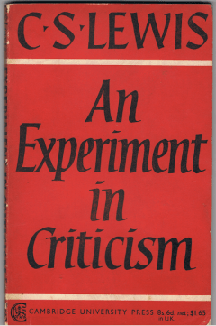 cs lewis an experiment in criticism 4