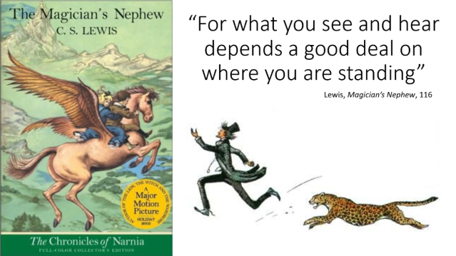 Lewis what you see depends on where you stand magician's nephew quote